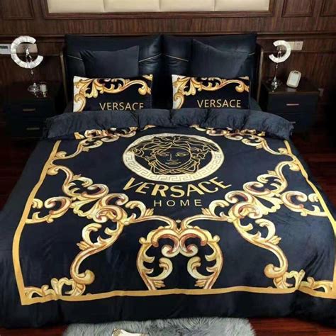 black and gold duvet cover versace|versace king size bedding set.